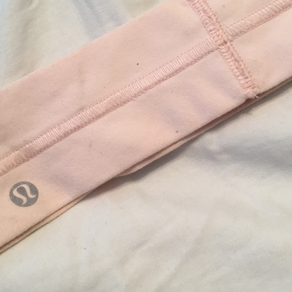 Pale pink lululemon headband